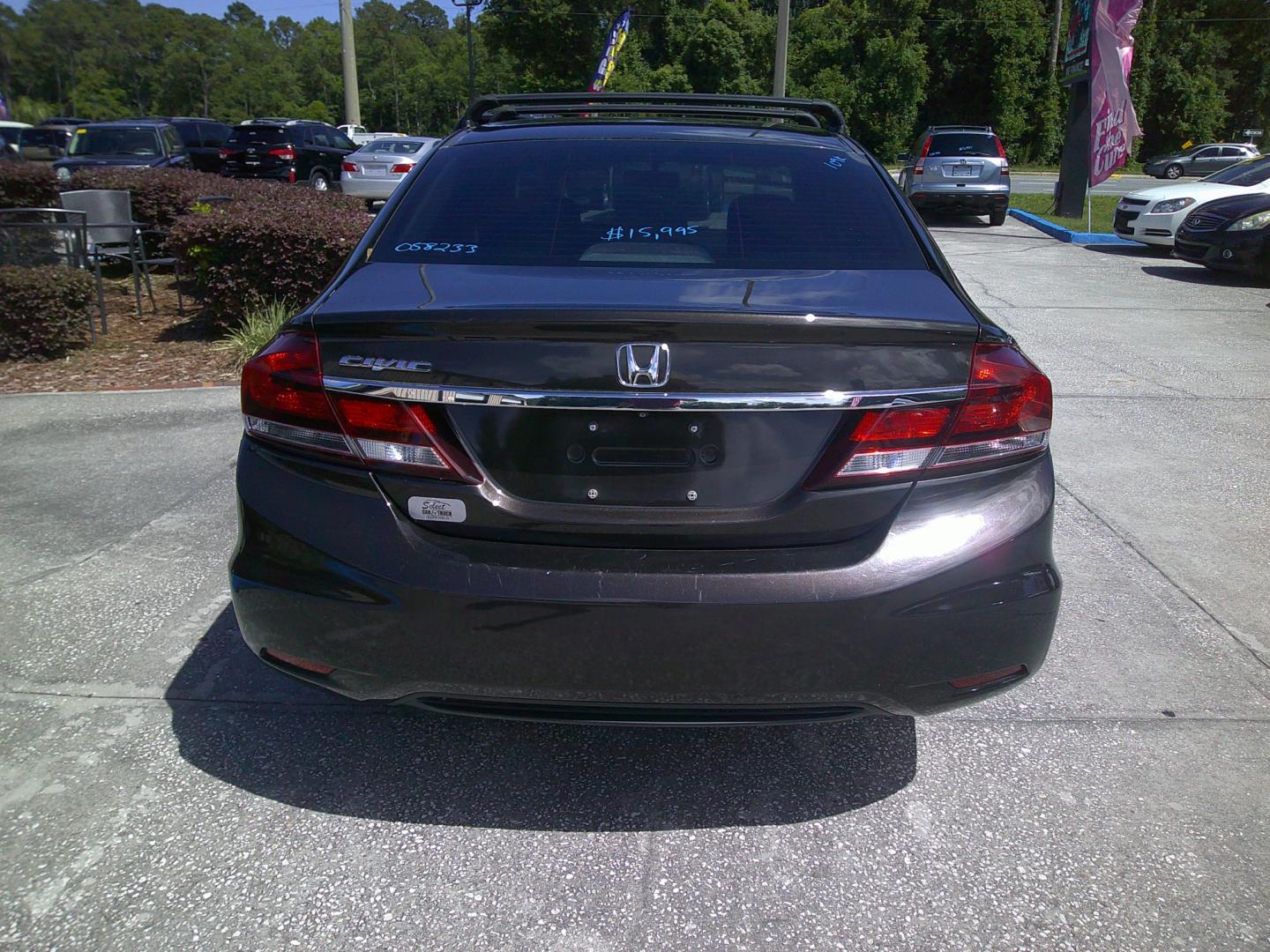 2013 GRAY HONDA CIVIC LX (19XFB2F53DE) , located at 1200 Cassat Avenue, Jacksonville, FL, 32205, (904) 695-1885, 30.302404, -81.731033 - Photo#3